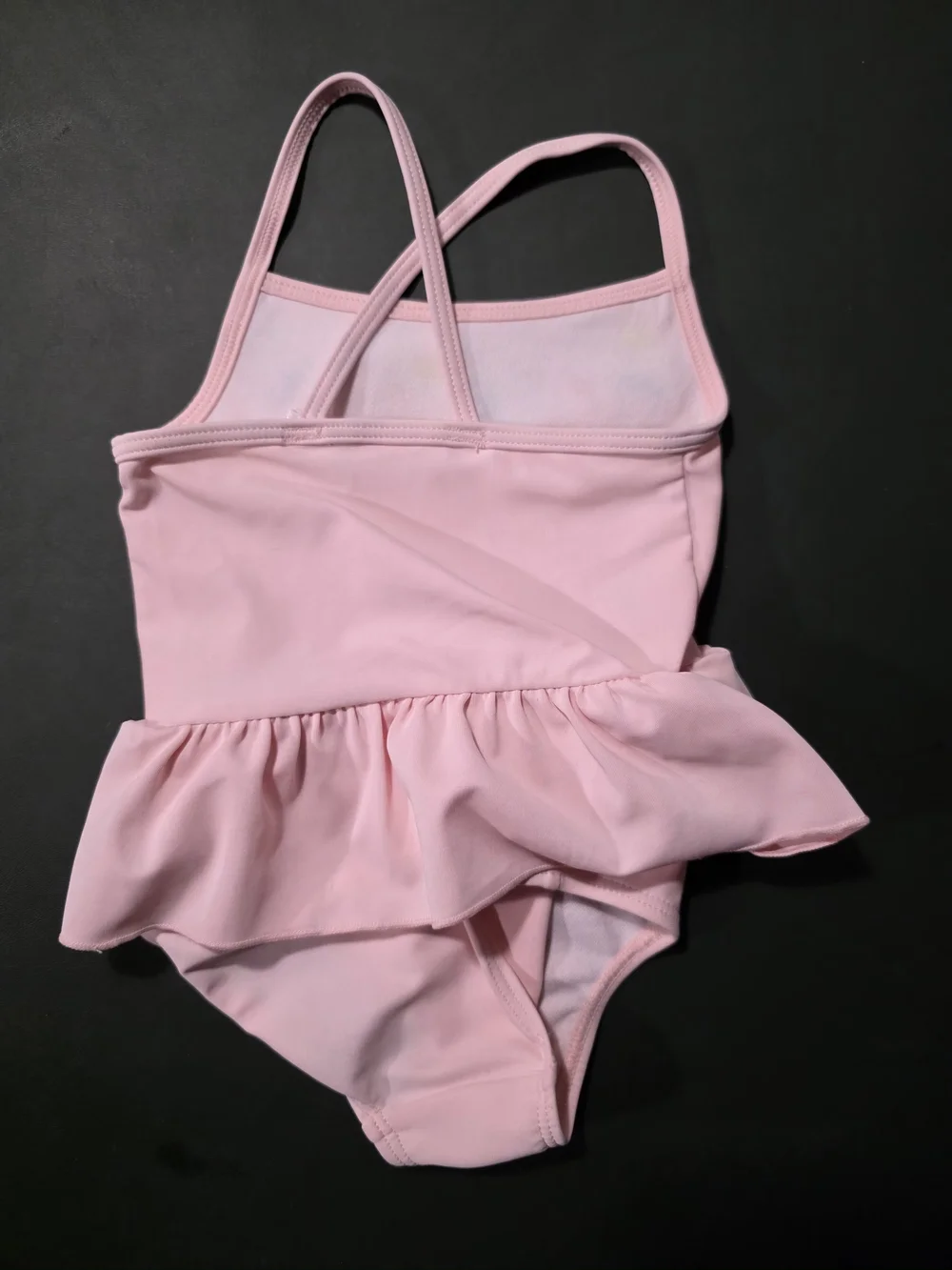 Carter's Light Pink Floral Appliqué Ruffle One-Piece Swimsuit
